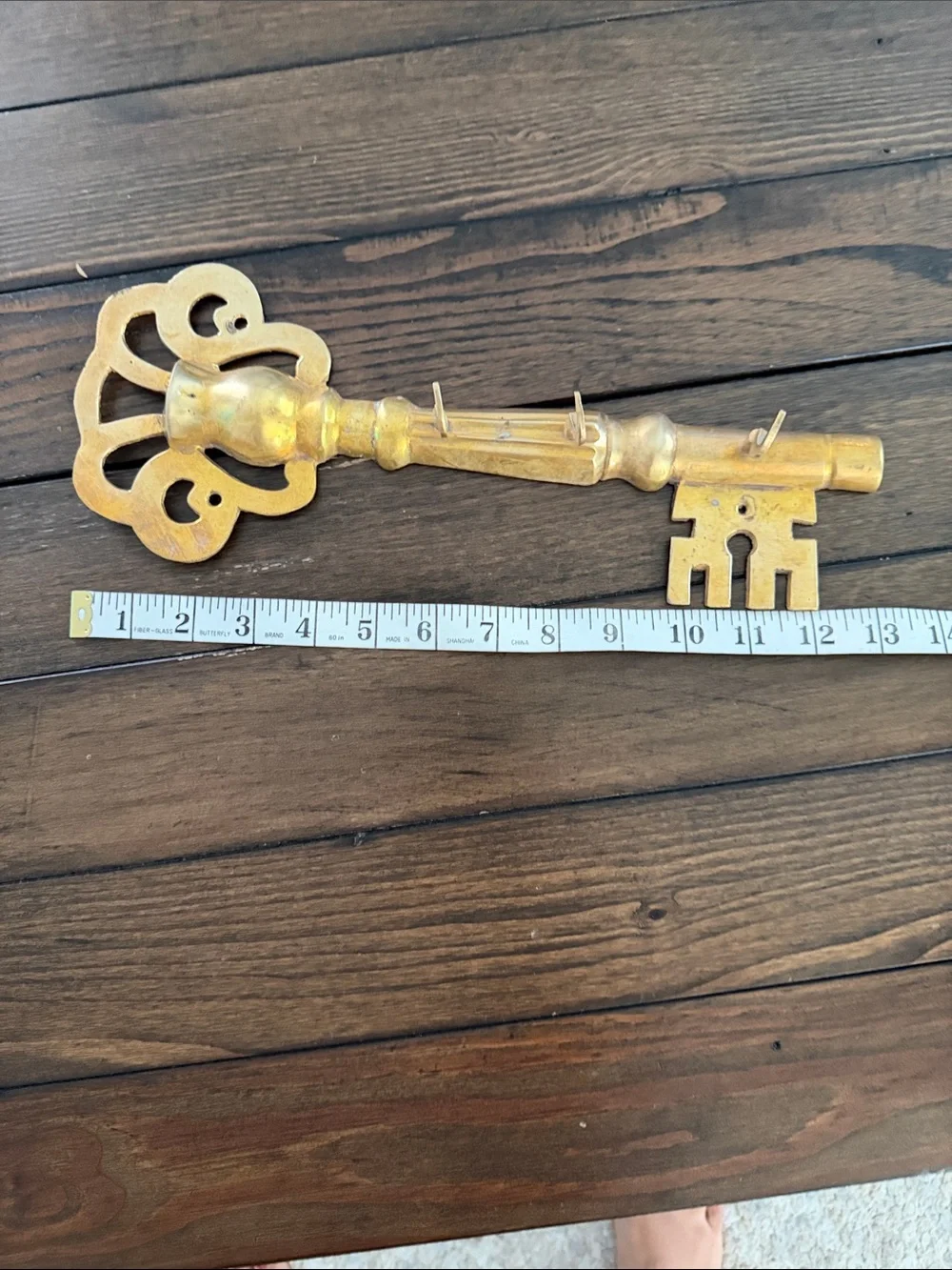 Rustic Vintage Brass Key Holder Antique Look Entryway Key Organizer